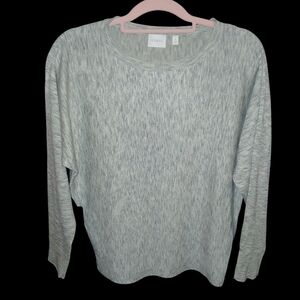 Cyrus Heathered Gray Dolman Sleeve Boatneck Sweater Size S